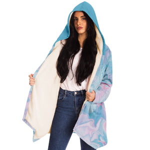 Blue Moon Seed of Life Ankh Hooded Cloak