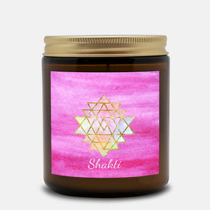 Shakti Coconut Soy Vegan Candle in an Amber Jar 9oz by Goddess Swag. Hand Poured. Toxin-free. Paraben-free. Phthalate-free.