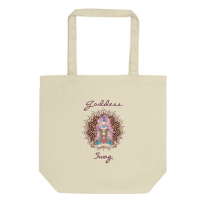 Goddess Swag™ Small Eco Tote Bag organic cotton with mandala and chakra design 