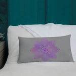 Load image into Gallery viewer, Goddess Swag Crown Chakra Mandala Lumbar Pillow 20&quot; x 12&quot; ~ Sacred Geometry Home Decor
