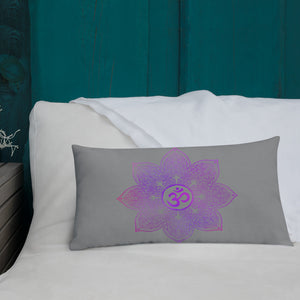 Goddess Swag Crown Chakra Mandala Lumbar Pillow 20" x 12" ~ Sacred Geometry Home Decor