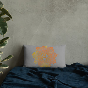Goddess Swag Sacral Chakra Mandala Lumbar Pillow 20" x 12" ~ Sacred Geometry Home Decor
