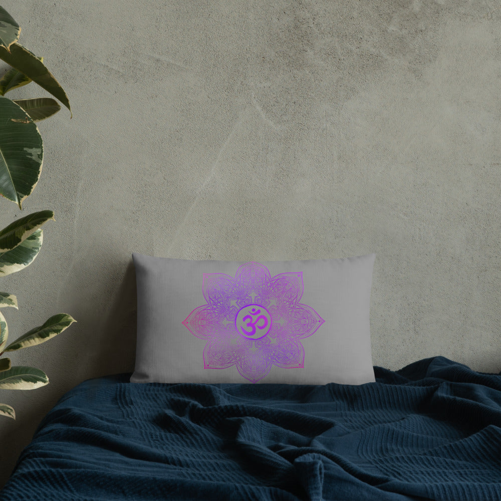 Goddess Swag Crown Chakra Mandala Lumbar Pillow 20" x 12" ~ Sacred Geometry Home Decor