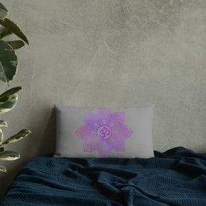 Goddess Swag Crown Chakra Mandala Lumbar Pillow 20" x 12" ~ Sacred Geometry Home Decor