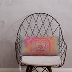 Load image into Gallery viewer, Goddess Swag Root Chakra Mandala Lumbar Pillow 20&quot; x 12&quot; ~ Sacred Geometry Home Decor
