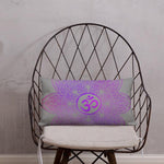 Load image into Gallery viewer, Goddess Swag Crown Chakra Mandala Lumbar Pillow 20&quot; x 12&quot; ~ Sacred Geometry Home Decor
