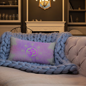 Goddess Swag Crown Chakra Mandala Lumbar Pillow 20" x 12" ~ Sacred Geometry Home Decor