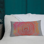 Load image into Gallery viewer, Goddess Swag Root Chakra Mandala Lumbar Pillow 20&quot; x 12&quot; ~ Sacred Geometry Home Decor
