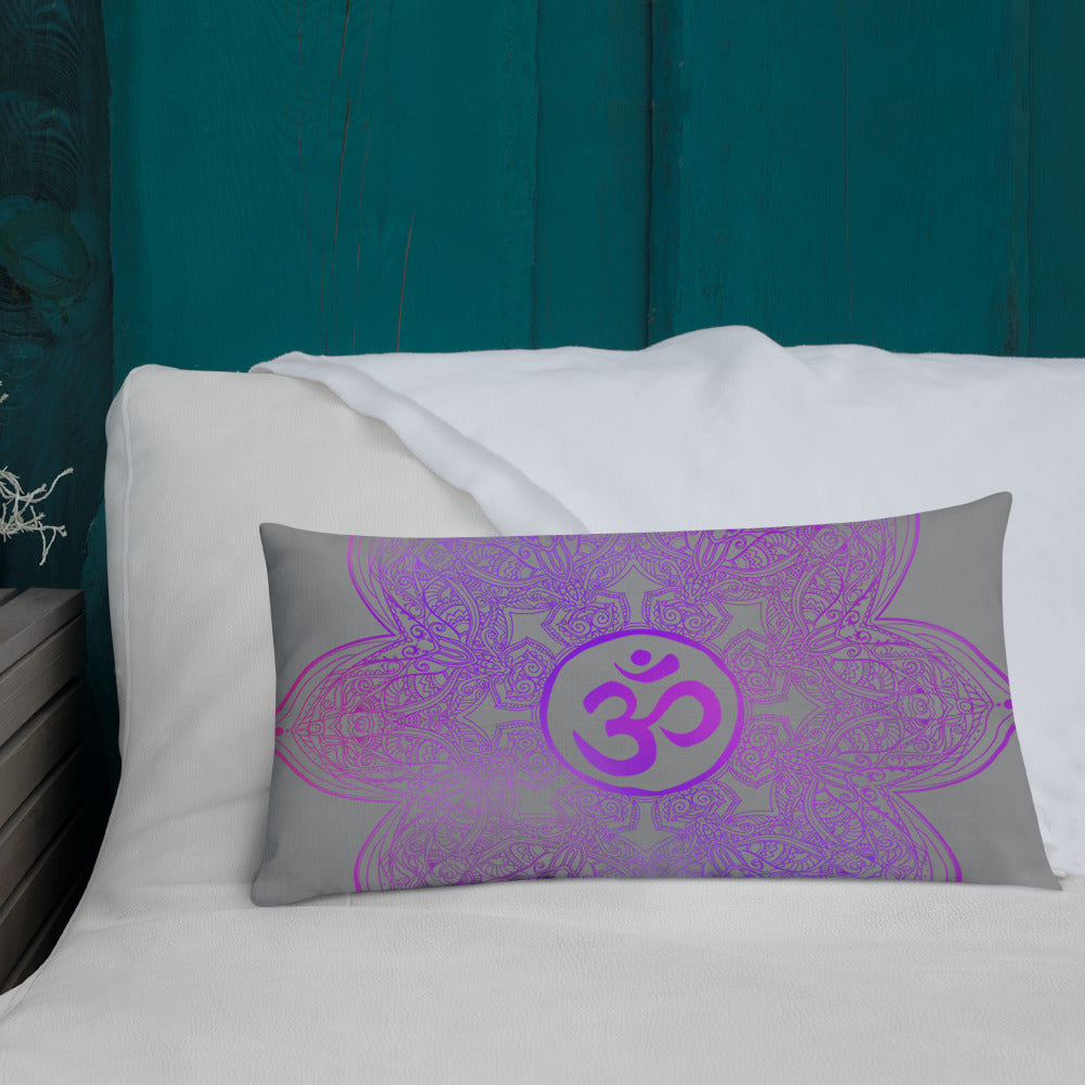 Goddess Swag Crown Chakra Mandala Lumbar Pillow 20" x 12" ~ Sacred Geometry Home Decor