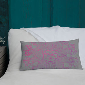 Goddess Swag Soul Star Chakra Mandala Lumbar Pillow 20" x 12" ~ Sacred Geometry Home Decor