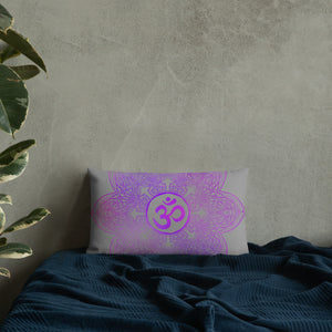 Goddess Swag Crown Chakra Mandala Lumbar Pillow 20" x 12" ~ Sacred Geometry Home Decor