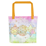 Load image into Gallery viewer, Goddess Swag Cosmic Powers Sacred G TrioTote Bag for shopping, yoga class, or the beach
