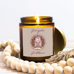 Load image into Gallery viewer, NEW! Gangsta Goddess Coconut Soy Vegan Blend Candle in an Amber Jar 9oz by Goddess Swag
