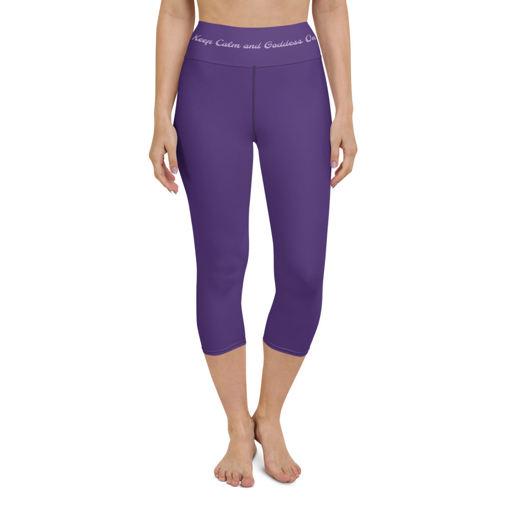 Goddess Swag Capri Leggings ~ Keep Calm and Goddess On