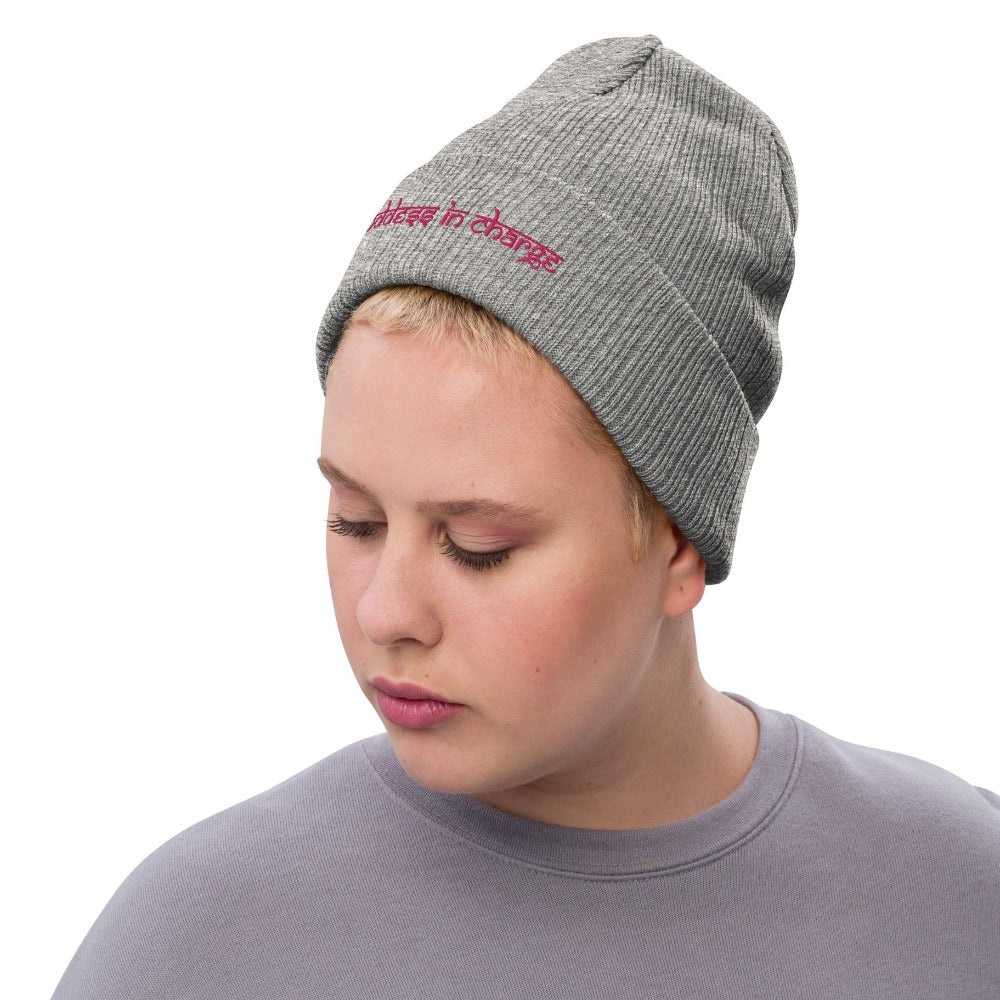 NEW! Goddess in Charge Ribbed Knit Beanie by Goddess Swag