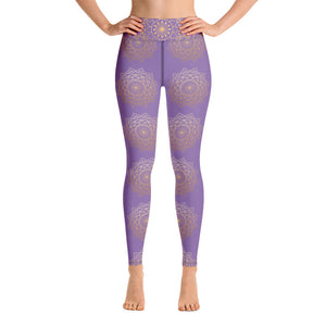 Soul Radiance "Gold n Violet" Leggings by Goddess Swag