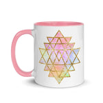 Load image into Gallery viewer, Goddess Swag™ Cosmic Powers Sri Yantra Ceramic Coffee Mug Pink 11 Ounce ~ great for work or home!
