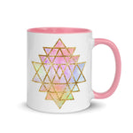 Load image into Gallery viewer, Goddess Swag™ Cosmic Powers Sri Yantra Ceramic Coffee Mug Pink 11 Ounce ~ great for work or home!
