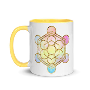Metatron's Cube Sacred Geometry Ceramic Coffee Mug by Goddess Swag