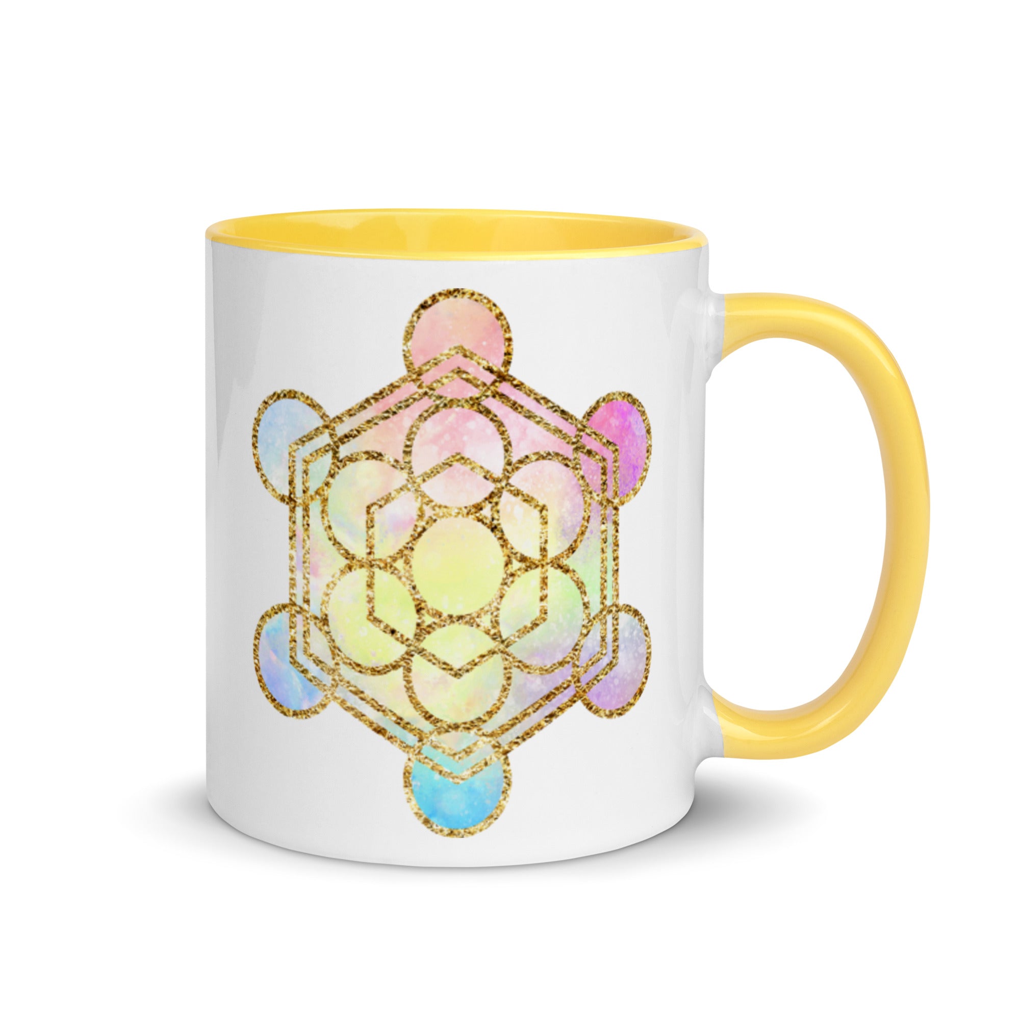 Metatron's Cube Sacred Geometry Ceramic Coffee Mug by Goddess Swag