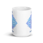 Load image into Gallery viewer, Goddess Swag I am intuitive third eye 6th Chakra with Mandala and Om Symbol Ceramic coffee mug 15 ounce
