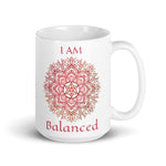 Load image into Gallery viewer, Goddess Swag new chakra mug collection. I am balanced Earth Star Chakra Mandala Ceramic coffee mug 15 ounce
